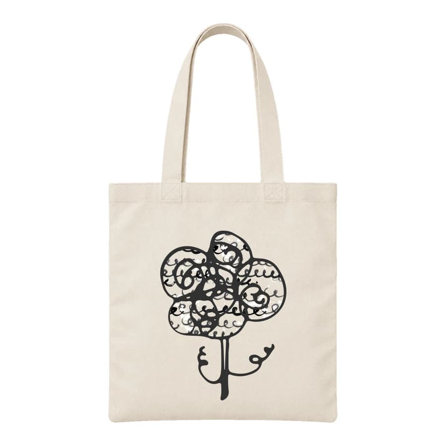 Tote bag — Petit monde · Illustration douce — الأمام — طبيعي